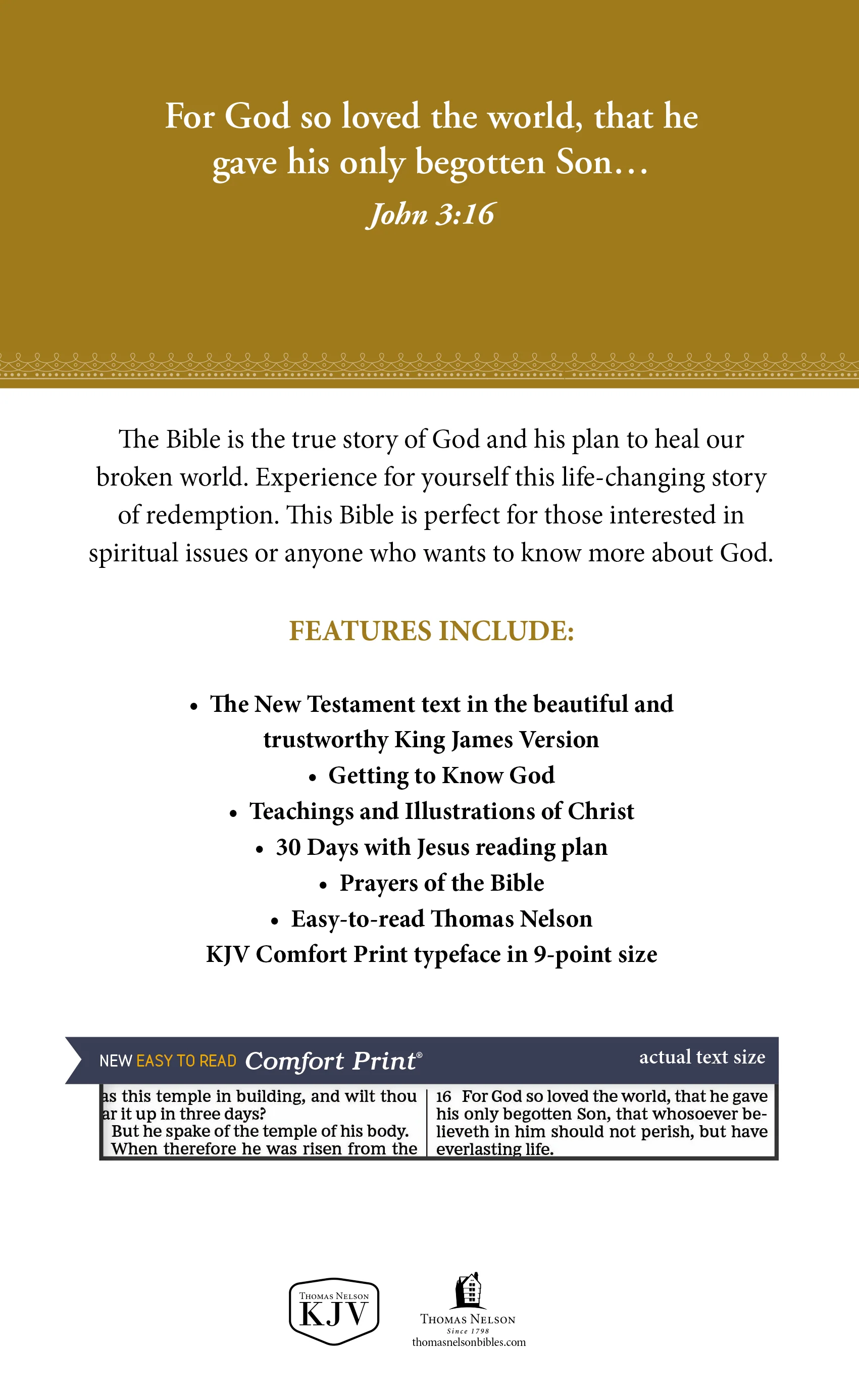 KJV Holy Bible: New Testament Paperback, Comfort Print: King James Version - Image 3
