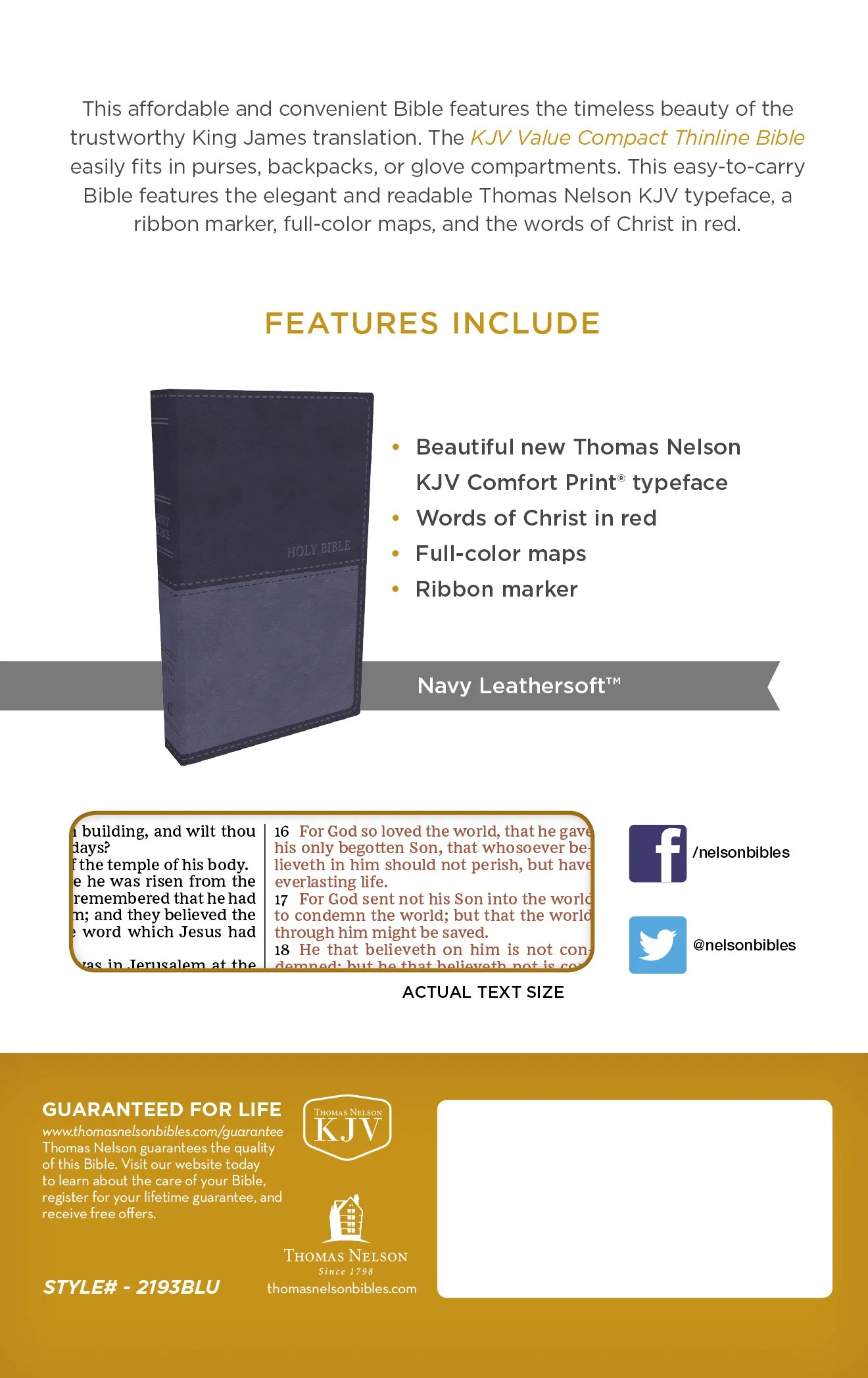 KJV, Value Thinline Bible, Compact, Red Letter, Comfort Print - Image 15