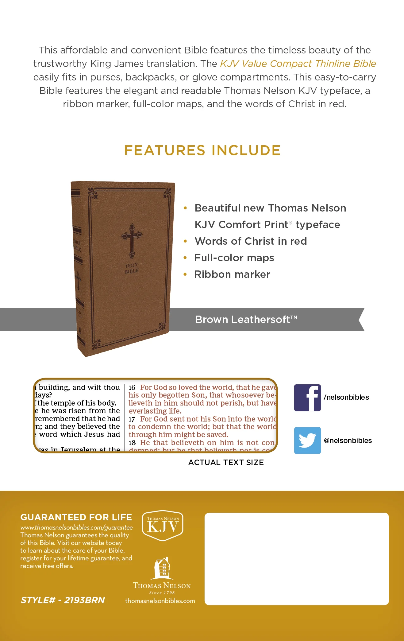 KJV, Value Thinline Bible, Compact, Red Letter, Comfort Print - Image 7