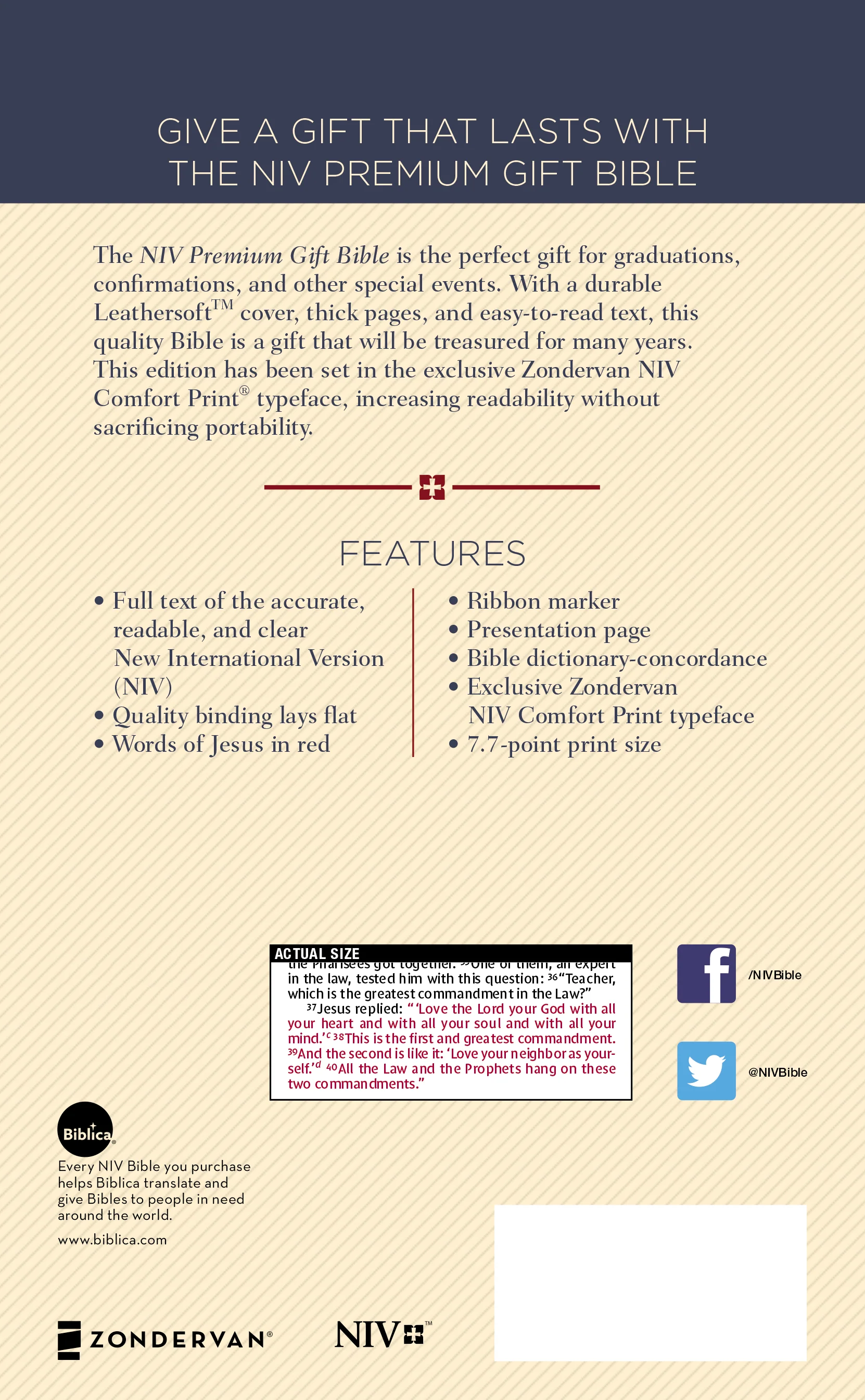 NIV, Premium Gift Bible, Red Letter Edition, Comfort Print: The Perfect Bible for Any Gift-Giving Occasion - Image 8