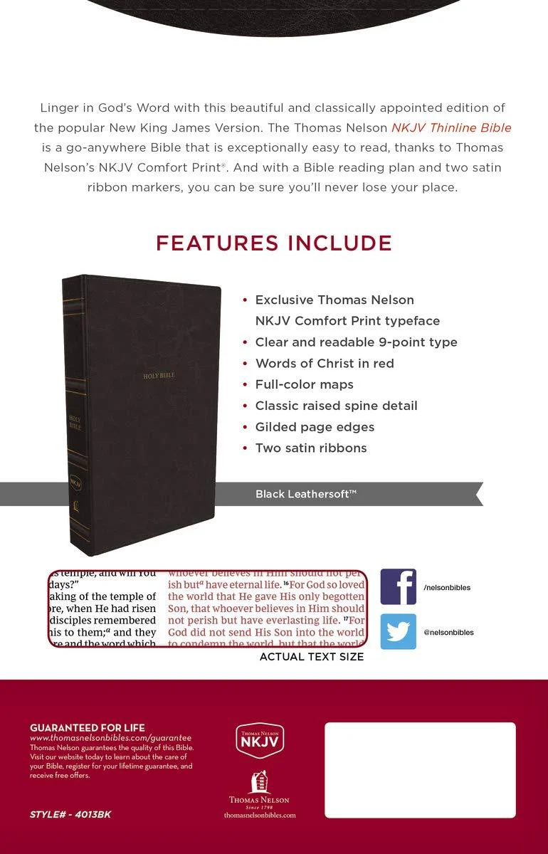 NKJV, Thinline Bible, Red Letter Edition, Comfort Print: Holy Bible, New King James Version - Image 30
